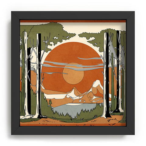 Nadja Wild Abstract Landscape 2 Recessed Framing Square
