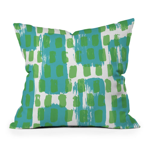 Natalie Baca Paint Play One Outdoor Throw Pillow