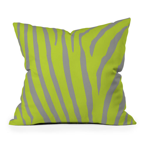 Natalie Baca Zebra Stripes Citrus Outdoor Throw Pillow