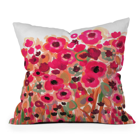 Natasha Wescoat Brightly Blooming Outdoor Throw Pillow