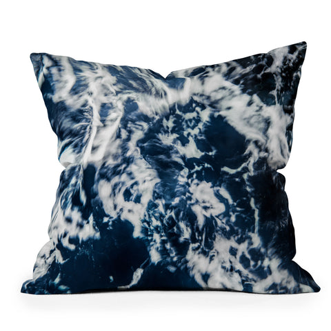Nature Magick Blue Waves Outdoor Throw Pillow