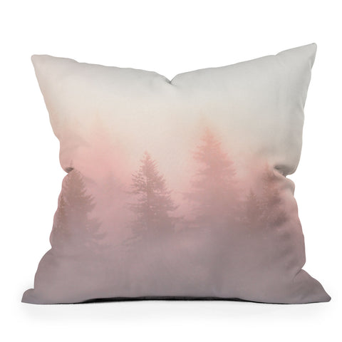 Nature Magick Foggy Trees Forest Adventure Outdoor Throw Pillow