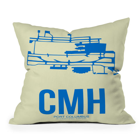 Naxart CMH Columbus Poster Outdoor Throw Pillow