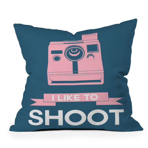 Naxart I Like To Shoot 6 Outdoor Throw Pillow