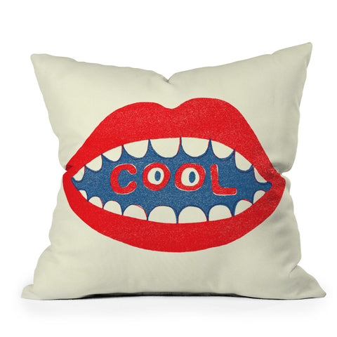Nick Nelson COOL MOUTH Outdoor Throw Pillow