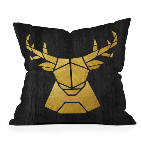 Nick Nelson Deer Symmetry Outdoor Throw Pillow
