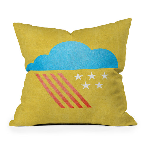Nick Nelson Patriotic Weather Outdoor Throw Pillow
