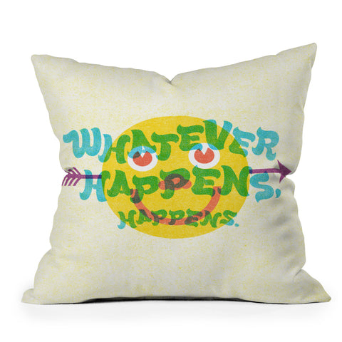 Nick Nelson Whatever Happens Outdoor Throw Pillow