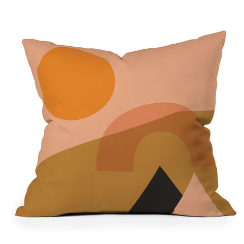 Nick Quintero Abstract Hiking Shapes Outdoor Throw Pillow