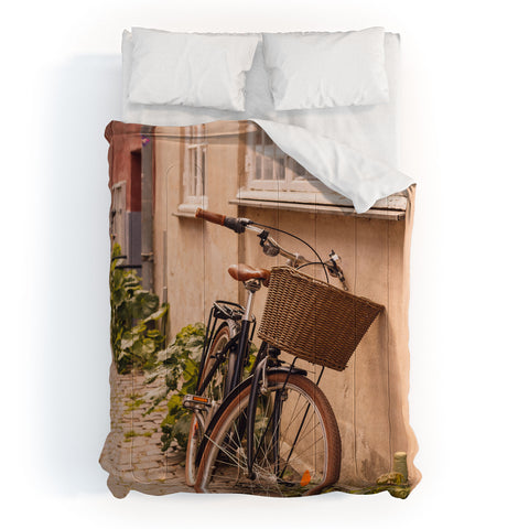 Ninasclicks A bicycle in a Copenhagen street Comforter