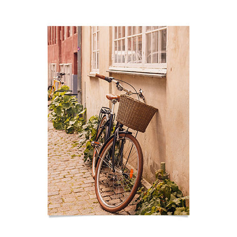 Ninasclicks A bicycle in a Copenhagen street Poster