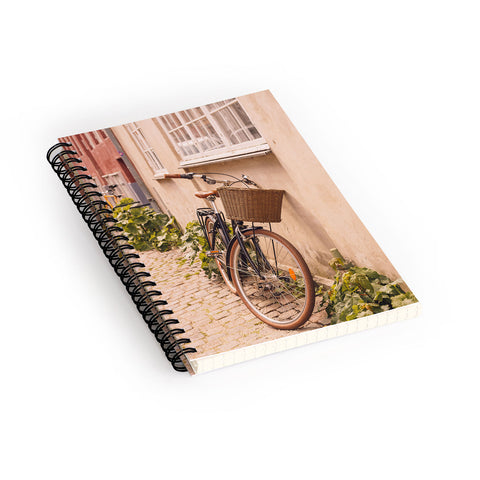 Ninasclicks A bicycle in a Copenhagen street Spiral Notebook