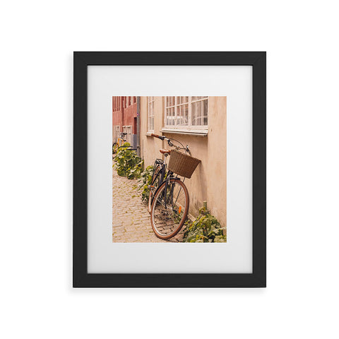 Ninasclicks A bicycle in a Copenhagen street Framed Art Print