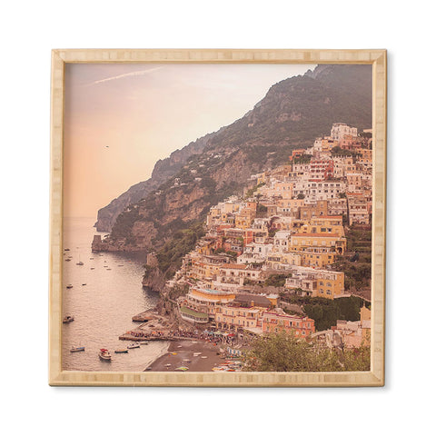 Ninasclicks Positano at sunset Amalfi Coast Framed Wall Art