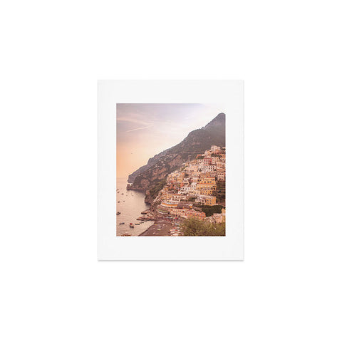 Ninasclicks Positano at sunset Amalfi Coast Art Print