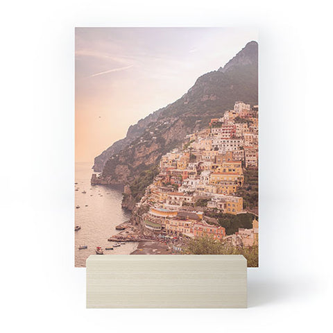 Ninasclicks Positano at sunset Amalfi Coast Mini Art Print