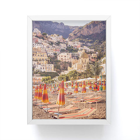 Ninasclicks Positano from the beach Framed Mini Art Print