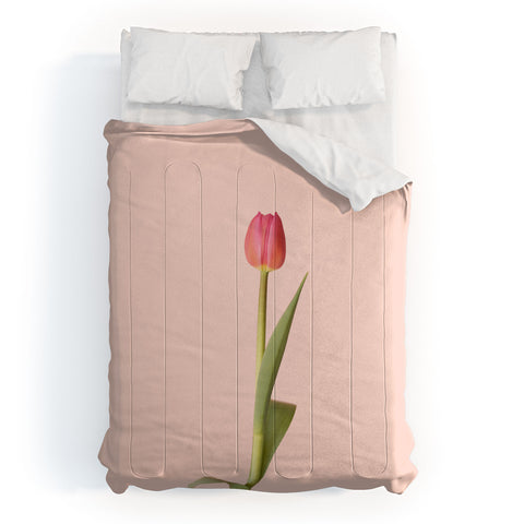 Ninasclicks The pink tulip Floral Comforter