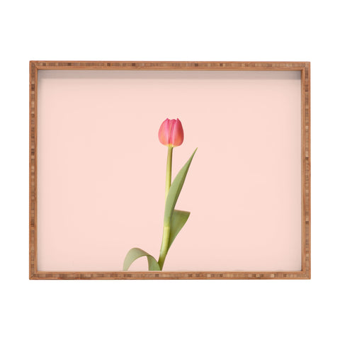Ninasclicks The pink tulip Floral Rectangular Tray