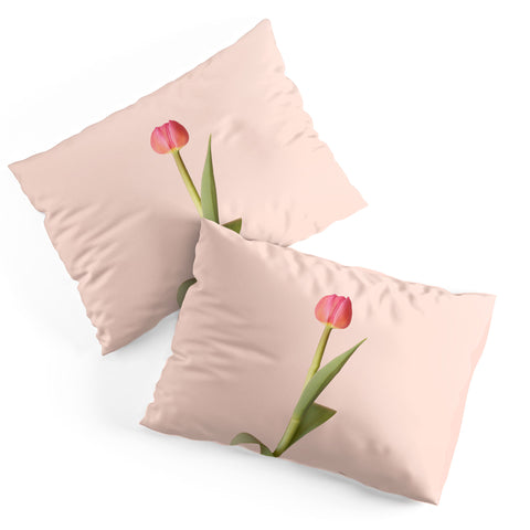 Ninasclicks The pink tulip Floral Pillow Shams