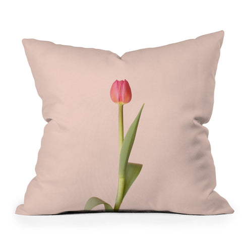 Ninasclicks The pink tulip Floral Throw Pillow