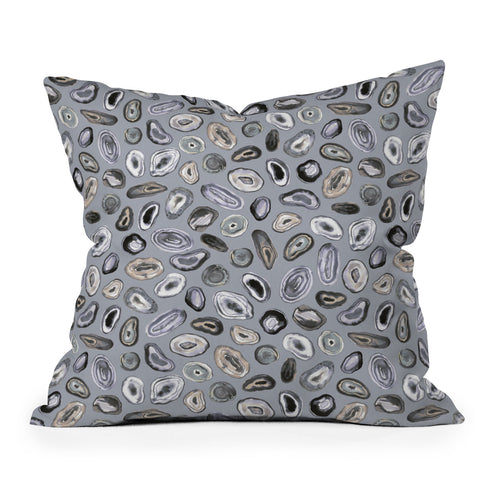 Ninola Design Agathe slices Grey Outdoor Throw Pillow