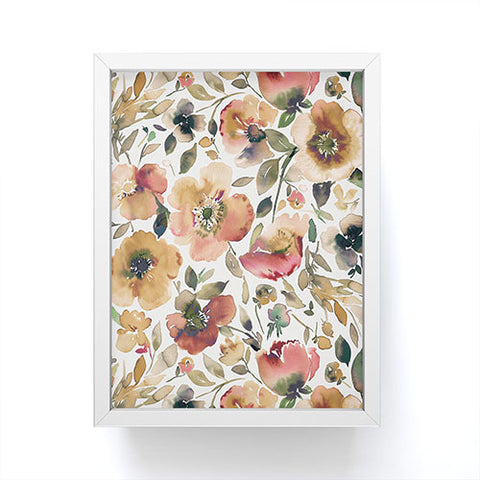 Ninola Design Artsy Poppies Gold Renaisance Framed Mini Art Print