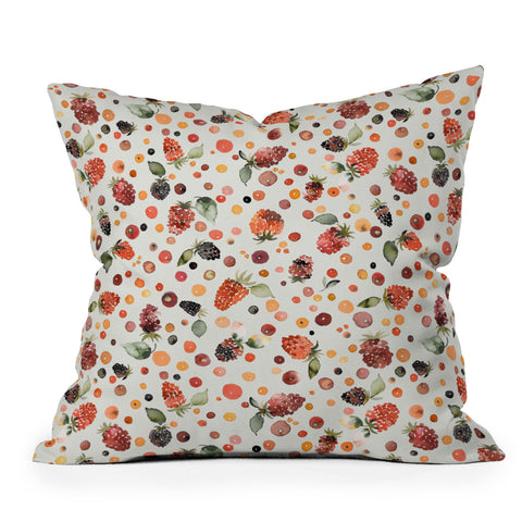 Ninola Design Berries Countryside Outdoor Throw Pillow