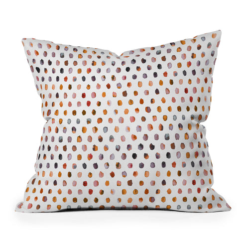 Ninola Design Color palette orange memphis Outdoor Throw Pillow