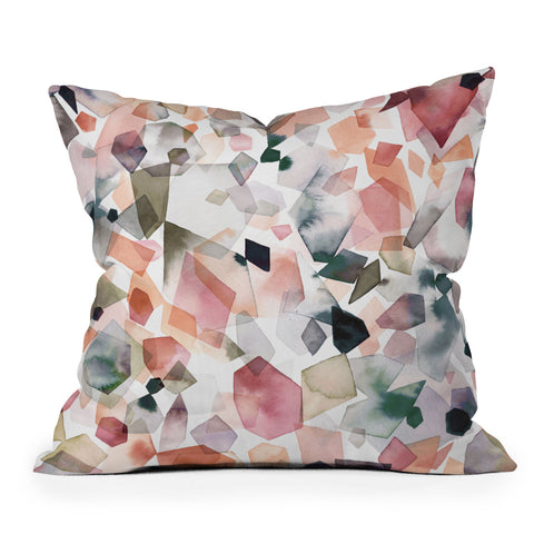 Ninola Design Crystals minerals Outdoor Throw Pillow