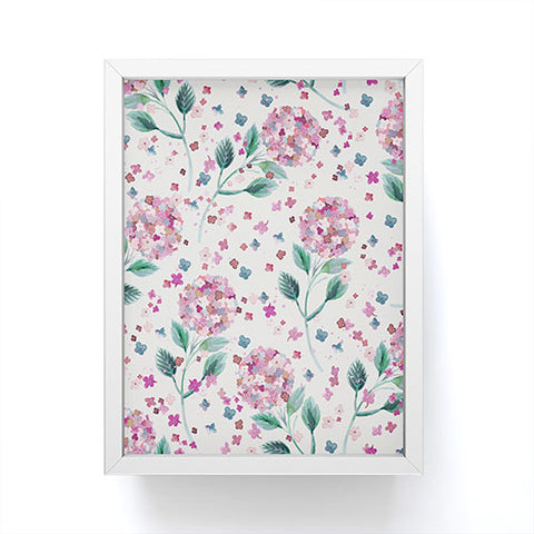 Ninola Design Fest Perennial Hydrangea Pink Framed Mini Art Print