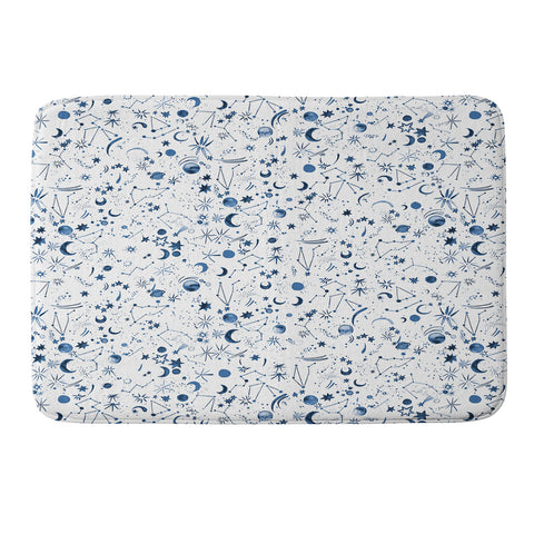 Ninola Design Galaxy Mystical Bue Memory Foam Bath Mat