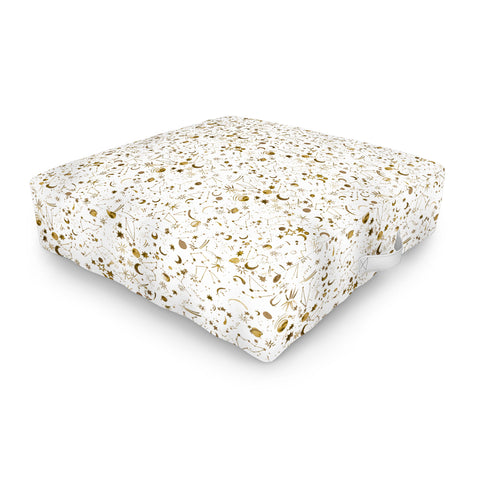Ninola Design Galaxy Mystical Golden Outdoor Floor Cushion
