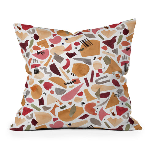 Ninola Design Geometric shapes Warm sun Outdoor Throw Pillow