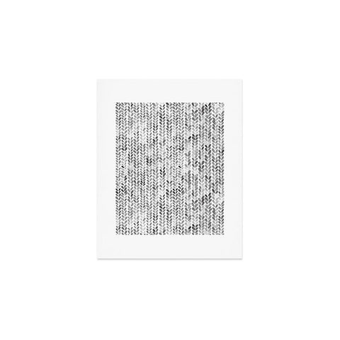 Ninola Design Knitting Texture Wool Winter Gray Art Print