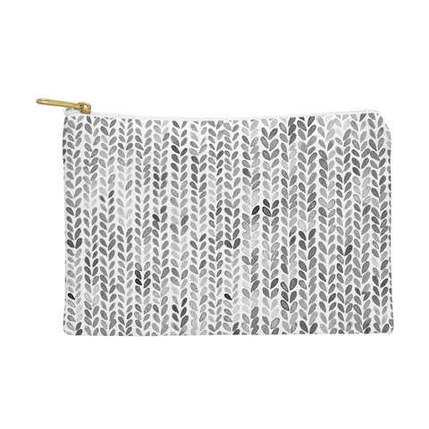 Ninola Design Knitting Texture Wool Winter Gray Pouch