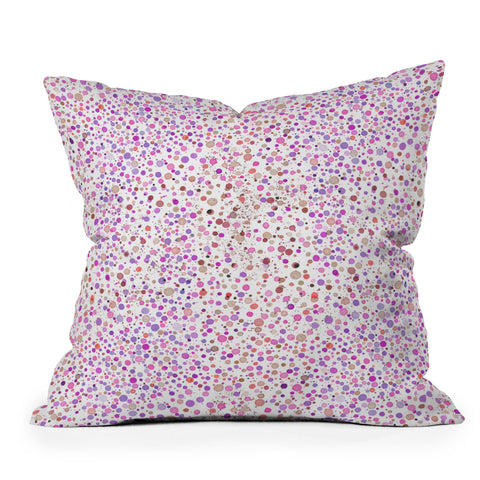 Ninola Design Little dots pink Outdoor Throw Pillow