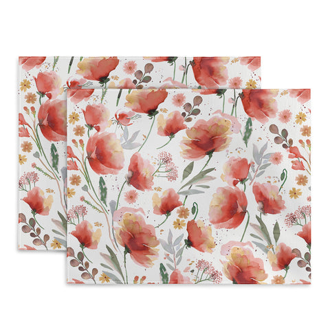 Ninola Design Meadow Poppies Perennial Red Placemat