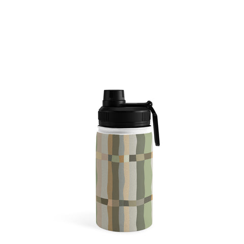 Ninola Design Modern Stripes Green Bog Water Bottle