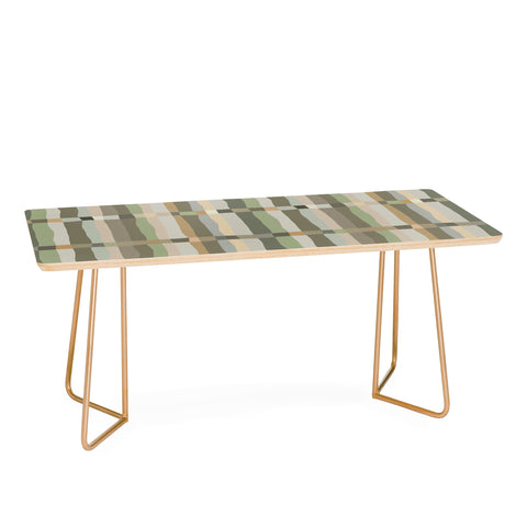 Ninola Design Modern Stripes Green Bog Coffee Table