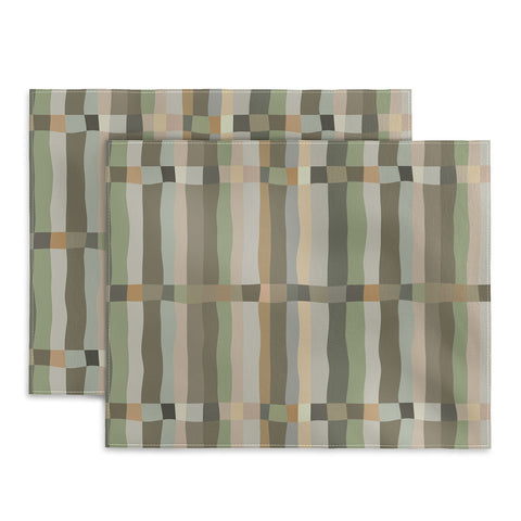 Ninola Design Modern Stripes Green Bog Placemat