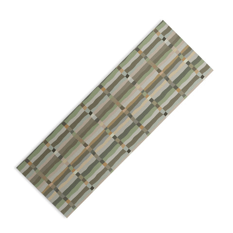Ninola Design Modern Stripes Green Bog Yoga Mat