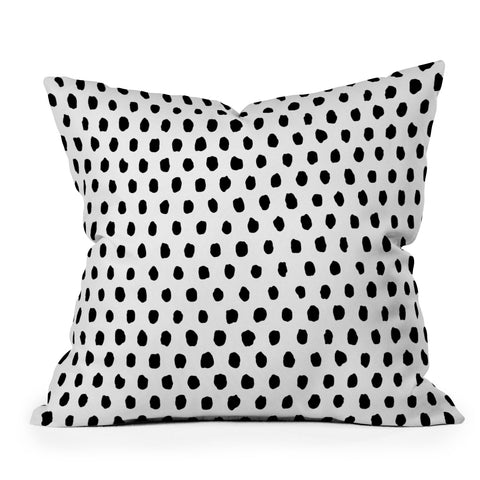 Ninola Design Monochromatic Palette Dots Outdoor Throw Pillow