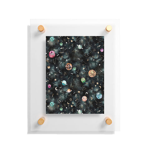 Ninola Design Mystical Galaxy Black Floating Acrylic Print