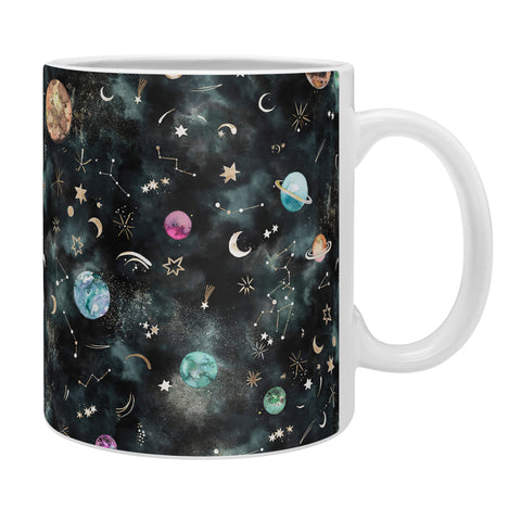 Ninola Design Mystical Galaxy Black Coffee Mug