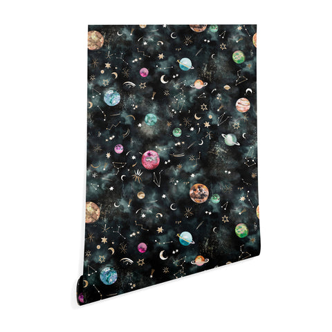 Ninola Design Mystical Galaxy Black Wallpaper