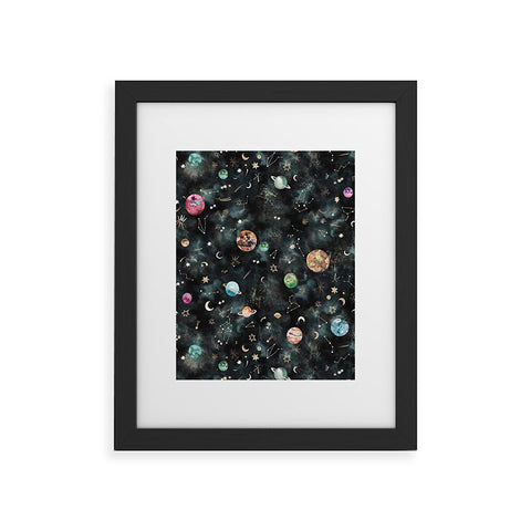 Ninola Design Mystical Galaxy Black Framed Art Print
