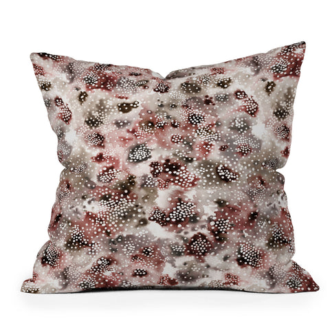 Ninola Design Organic texture Terracota Outdoor Throw Pillow