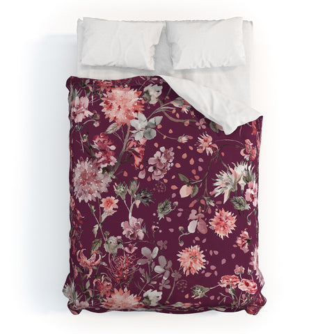 Ninola Design Romantic Bouquet Purple Duvet Cover