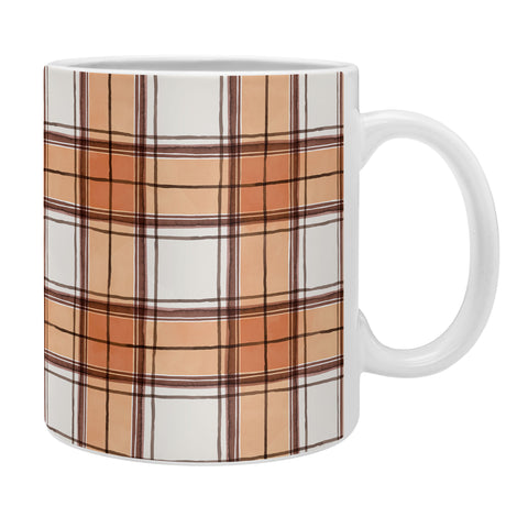 Ninola Design Rustic Geometric Checks Rust Coffee Mug